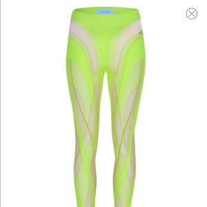 Mugler Sheer Spiral Leggings